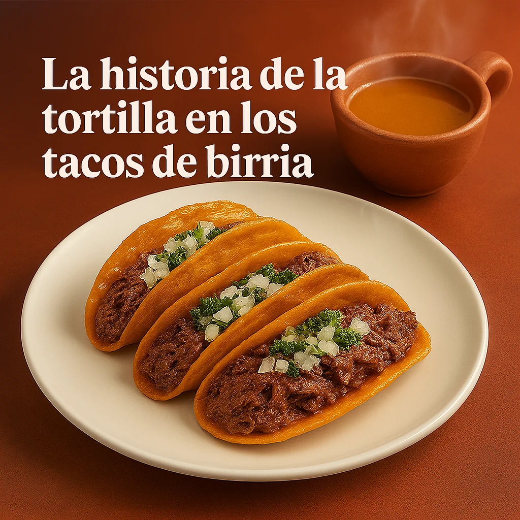 la historia de la tortilla en los tacos de birria