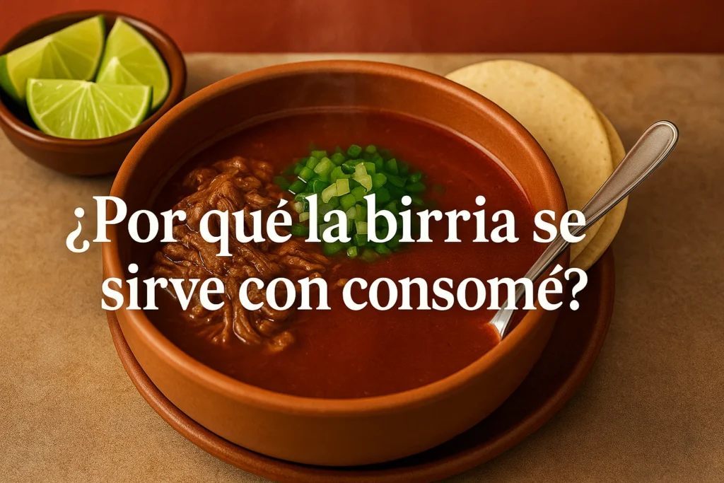 Porque la birria se sirve con consome