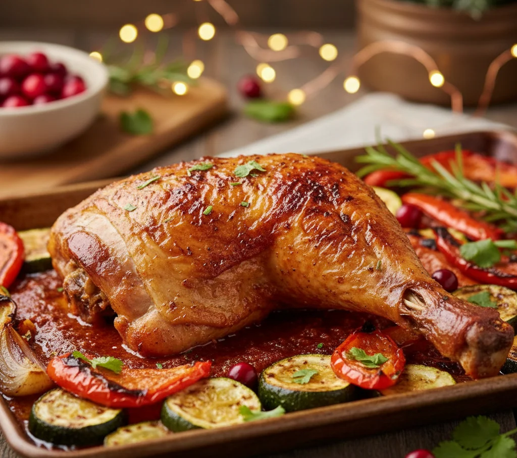 pierna de pavo adobada