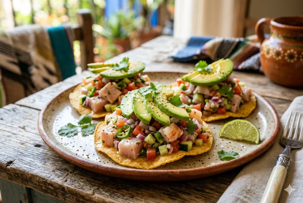 Tostadas de ceviche